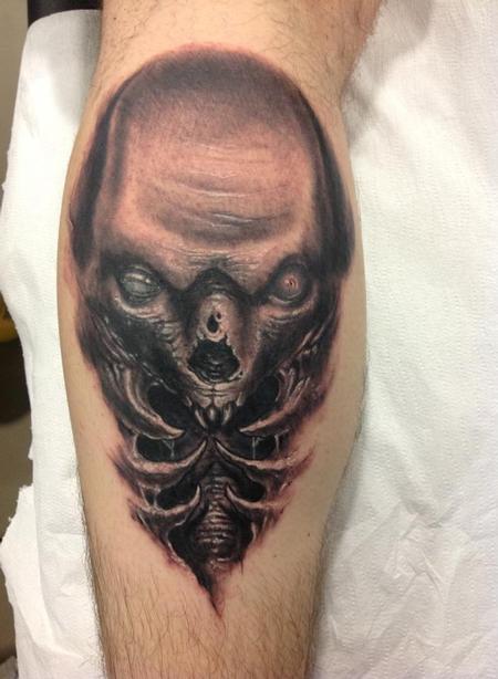Tattoos - Creepy Monster Skull - 98825